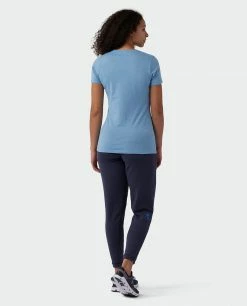 Stio Women's Pinecone Ripple Tee -Stio Online Store W Pinecone Ripple Tee Light Blue Heather 4