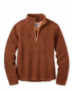 Stio Women's Rawlins Shearling Fleece Half Zip -Stio Online Store W Rawlins Fleece Half Zip Maple Brown