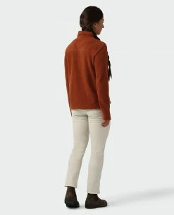 Stio Women's Rawlins Shearling Fleece Half Zip -Stio Online Store W Rawlins Shearling Fleece Half Zip Maple Brown 4