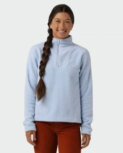 Stio Women's Rawlins Shearling Fleece Half Zip -Stio Online Store W Rawlins Shearling Fleece Half Zip Wind River Blue 1