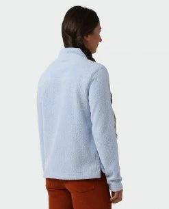 Stio Women's Rawlins Shearling Fleece Half Zip -Stio Online Store W Rawlins Shearling Fleece Half Zip Wind River Blue 2