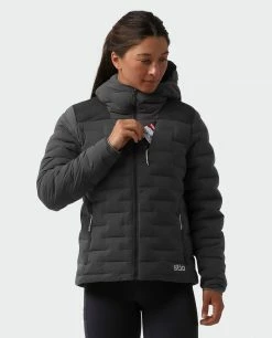 Stio Women's Skillet Stretch Down Hooded Jacket -Stio Online Store W Skillet Stretch Down Hooded Jacket Boundary Black 2