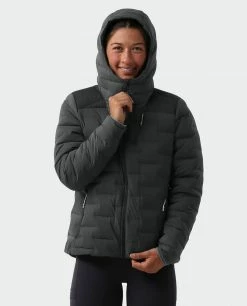 Stio Women's Skillet Stretch Down Hooded Jacket -Stio Online Store W Skillet Stretch Down Hooded Jacket Boundary Black 3