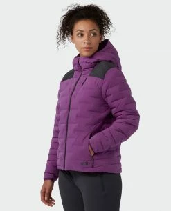 Stio Women's Skillet Stretch Down Hooded Jacket -Stio Online Store W Skillet Stretch Down Hooded Jacket Dark Amethyst 1