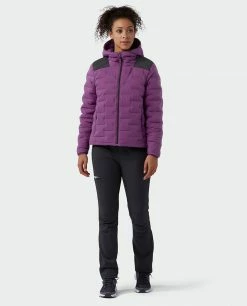 Stio Women's Skillet Stretch Down Hooded Jacket -Stio Online Store W Skillet Stretch Down Hooded Jacket Dark Amethyst 8