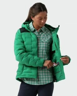 Stio Women's Skillet Stretch Down Hooded Jacket -Stio Online Store W Skillet Stretch Down Hooded Jacket Greenery 2