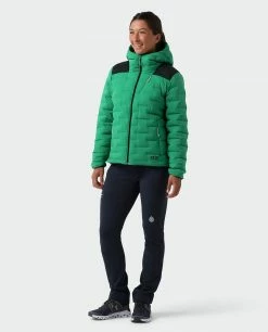 Stio Women's Skillet Stretch Down Hooded Jacket -Stio Online Store W Skillet Stretch Down Hooded Jacket Greenery 5