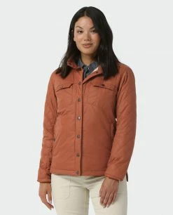 Stio Women's Skycrest Insulated Snap Shirt 50 Stio Women's Skycrest Insulated Snap Shirt -Stio Online Store W Skycrest Snap Shirt Maple Brown 1