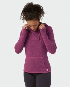 Stio Women's Sweetwater Fleece Hoodie -Stio Online Store W Sweetwater Fleece Hoodie Backyard Berry 2