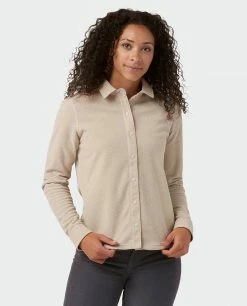 Stio Women's Thermop Fleece Snap Shirt -Stio Online Store W Thermop Fleece Snap Shirt Pebble 1