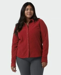 Stio Women's Thermop Fleece Snap Shirt -Stio Online Store W Thermop Roasted Beet Alt 1