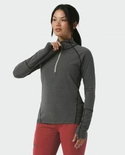 Stio Women's Tipton Tech Half Zip -Stio Online Store W Tipton Tech Half Zip Boundary Black Heather 2
