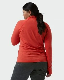 Stio Women's Tipton Tech Half Zip -Stio Online Store W Tipton Tech Half Zip Risk Red Alt 4