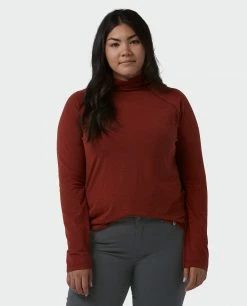 Stio Women's Tipton Tech Turtleneck -Stio Online Store W Tipton Turtle Neck Roasted Beet Heather Alt 1
