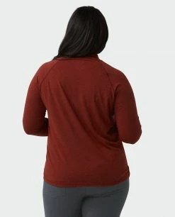 Stio Women's Tipton Tech Turtleneck -Stio Online Store W Tipton Turtle Neck Roasted Beet Heather Alt 3