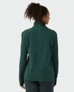Stio Women's Turpin Fleece Funnel Neck -Stio Online Store W Turpin Fleece Funnel Neck Treeline Green Heather 4