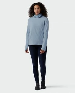 Stio Women's Turpin Fleece Funnel Neck -Stio Online Store W Turpin Fleece Funnel Neck Wind River Blue Heather 5