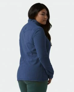 Stio Women's Turpin Fleece Half Zip -Stio Online Store W Turpin Fleece Half Zip Navy Peony Heather Alt 2