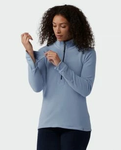Stio Women's Turpin Fleece Half Zip -Stio Online Store W Turpin Fleece Half Zip Wind River Blue Heather 3