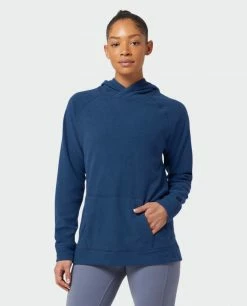Stio Women's Turpin Fleece Hooded Pullover -Stio Online Store W Turpin Fleece Hooded Pullover Navy Peony Heather 3 Top