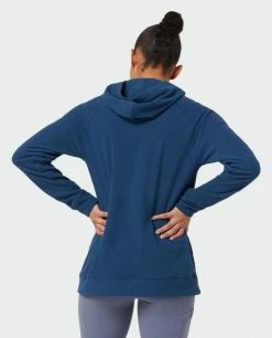 Stio Women's Turpin Fleece Hooded Pullover -Stio Online Store W Turpin Fleece Hooded Pullover Navy Peony Heather 4 Top