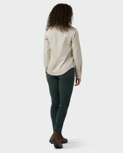 Stio Women's Willow Midweight Flannel Shirt -Stio Online Store W Willow Midweight Flannel Shirt Bone White Heather 5